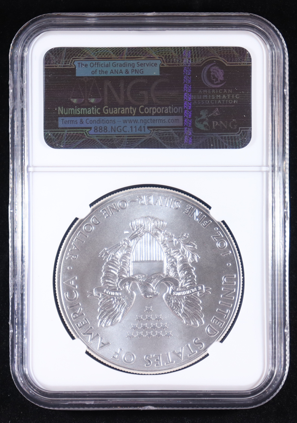 2014-(W) American Silver Eagle, First Releases - Struck at West Point Mint (NGC MS70) at PristineAuction.com 2014-(W) American Silver Eagle, First Releases - Struck at West Point Mint (NGC MS70) at PristineAuction.com