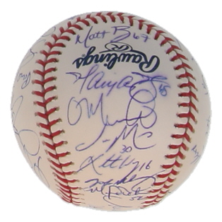 2018 Cardinals | OML Baseball Team-Signed by (28) with Yadier Molina, Jack Flaherty, Harrison Bader (JSA) at PristineAuction.com 2018 Cardinals | OML Baseball Team-Signed by (28) with Yadier Molina, Jack Flaherty, Harrison Bader (JSA) at PristineAuction.com