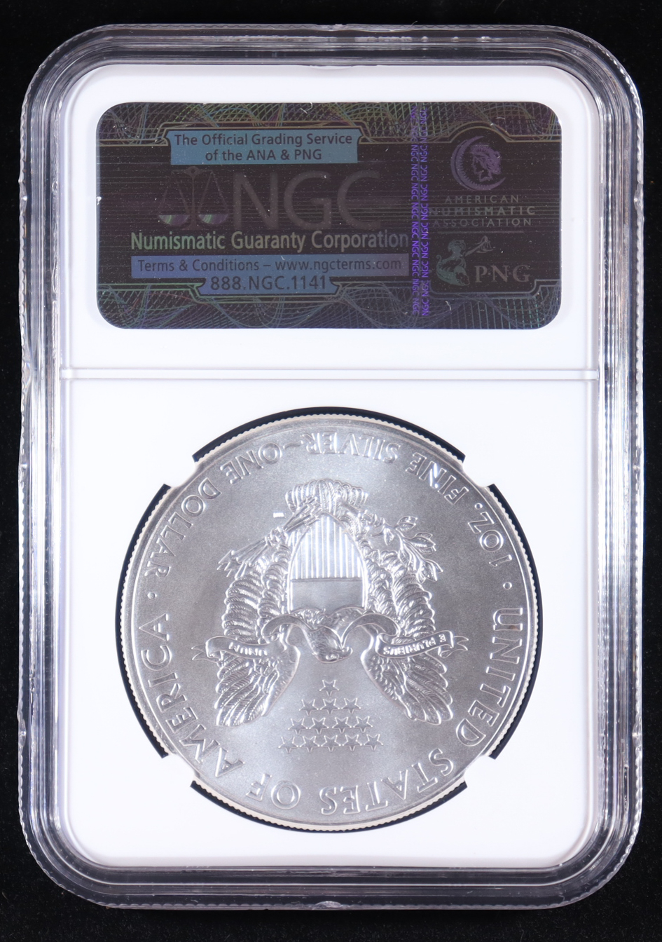 2014-(W) American Silver Eagle, First Releases - Struck at West Point Mint (NGC MS70) at PristineAuction.com 2014-(W) American Silver Eagle, First Releases - Struck at West Point Mint (NGC MS70) at PristineAuction.com
