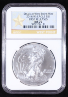 2014-(W) American Silver Eagle, First Releases - Struck at West Point Mint (NGC MS70) at PristineAuction.com