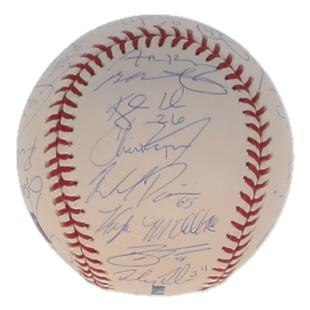 2008 Cardinals | OML Baseball Team-Signed by (27) with Albert Pujols, Yadier Molina, Chris Perez (JSA) at PristineAuction.com 2008 Cardinals | OML Baseball Team-Signed by (27) with Albert Pujols, Yadier Molina, Chris Perez (JSA) at PristineAuction.com