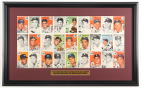 1954 Topps Baseball Custom Framed Uncut Card Sheet Display of (27) Cards at PristineAuction.com