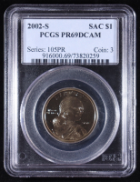 2002-S Sacagawea $1 Dollar - Deep Cameo Proof (PCGS PR69DCAM) at PristineAuction.com