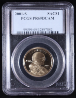 2001-S Sacagawea $1 Dollar - Deep Cameo Proof (PCGS PR69DCAM) at PristineAuction.com