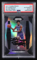 De'Aaron Fox Signed 2016-17 Panini Silver Prizm #24 RC (PSA | Autograph Graded PSA 9) at PristineAuction.com