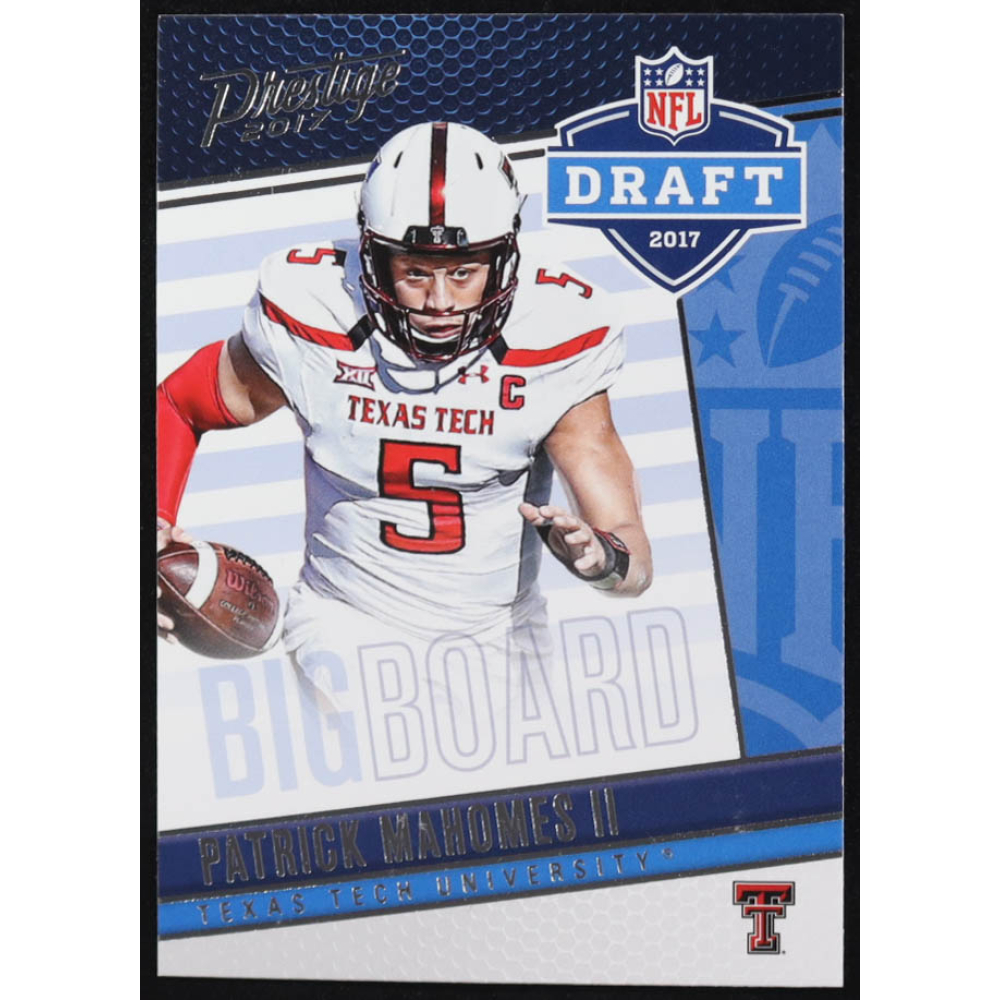 Patrick Mahomes II 2017 Prestige Draft Big Board #1 RC at PristineAuction.com