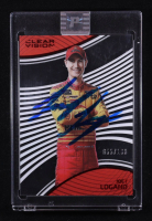 Joey Logano Signed 2023 Panini Chronicles Clear Vision Red #24 #055/100 at PristineAuction.com