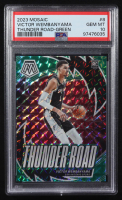 Victor Wembanyama 2023-24 Panini Mosaic Thunder Road Green #8 RC (PSA 10) at PristineAuction.com