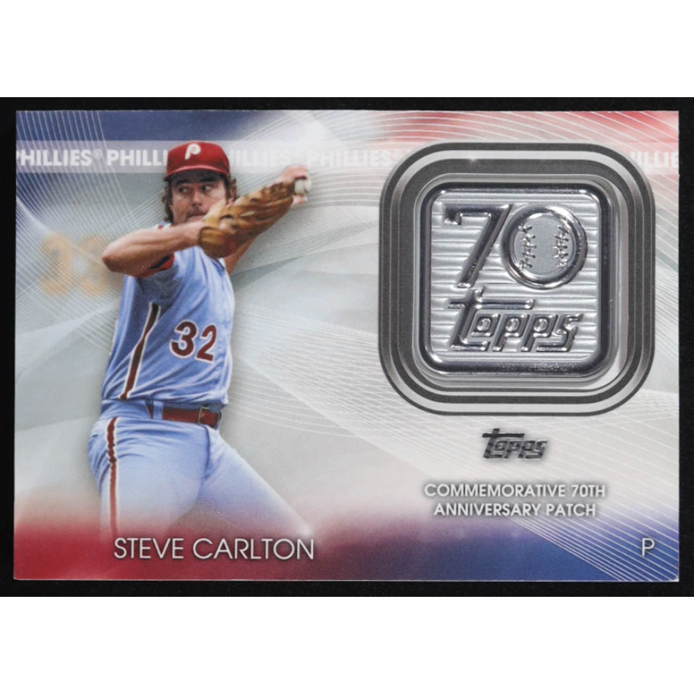 Steve Carlton 2021 Topps 70th Anniversary Commemorative Logo Patches #70LPSC at PristineAuction.com