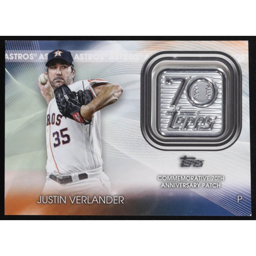 Justin Verlander 2021 Topps Update 70th Anniversary Logo Patches #T70PJV at PristineAuction.com