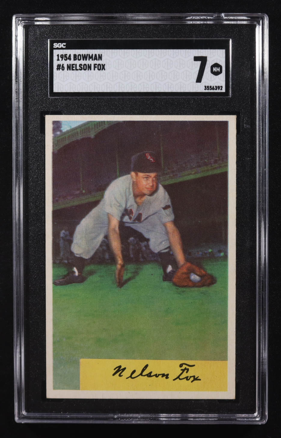 Nelson Fox 1954 Bowman #6 (SGC 7) at PristineAuction.com Nelson Fox 1954 Bowman #6 (SGC 7) at PristineAuction.com