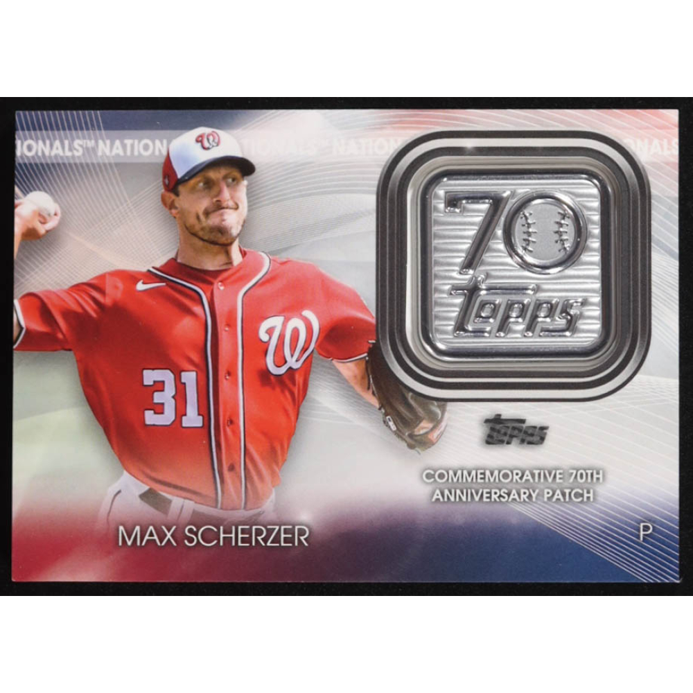 Max Scherzer 2021 Topps Update 70th Anniversary Logo Patches #T70PMS at PristineAuction.com