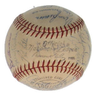 1961 Cardinals | OML Baseball Team-Signed by (31) with Stan Musial, Bob Gibson, Red Schoendienst (JSA) at PristineAuction.com 1961 Cardinals | OML Baseball Team-Signed by (31) with Stan Musial, Bob Gibson, Red Schoendienst (JSA) at PristineAuction.com