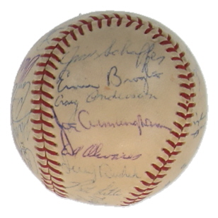1961 Cardinals | OML Baseball Team-Signed by (31) with Stan Musial, Bob Gibson, Red Schoendienst (JSA) at PristineAuction.com 1961 Cardinals | OML Baseball Team-Signed by (31) with Stan Musial, Bob Gibson, Red Schoendienst (JSA) at PristineAuction.com