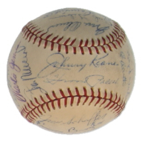 1961 Cardinals | OML Baseball Team-Signed by (31) with Stan Musial, Bob Gibson, Red Schoendienst (JSA) at PristineAuction.com