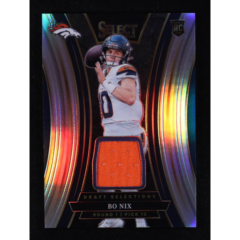 Bo Nix 2024 Select Draft Selections Memorabilia Prizm #3 #038/149 RC at PristineAuction.com