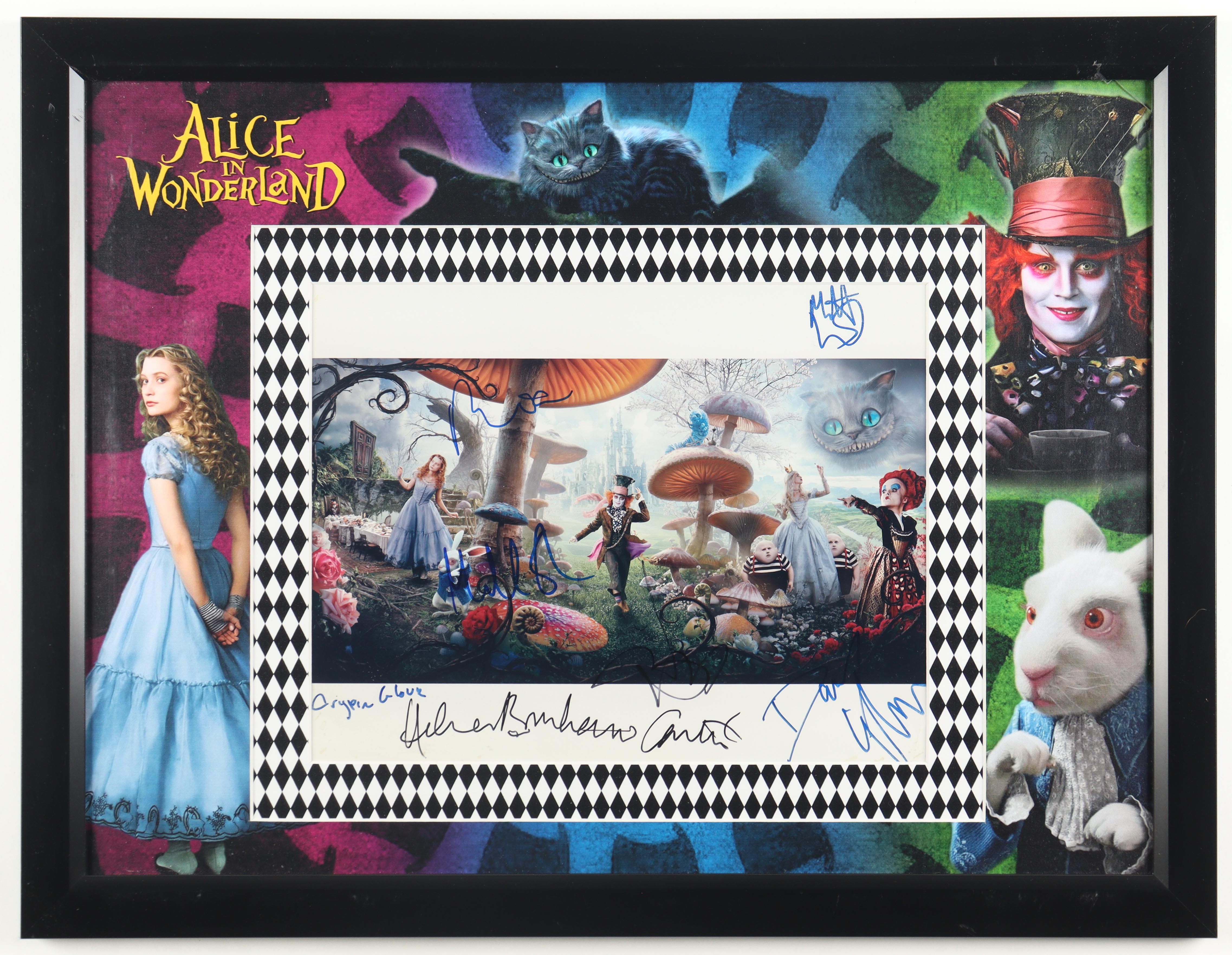Johnny Depp, Mia Wasikowska, Helena Bonham Carter | "Alice in Wonderland" Custom Framed Photo Display (ACOA) (7) at PristineAuction.com Johnny Depp, Mia Wasikowska, Helena Bonham Carter | "Alice in Wonderland" Custom Framed Photo Display (ACOA) (7) at PristineAuction.com