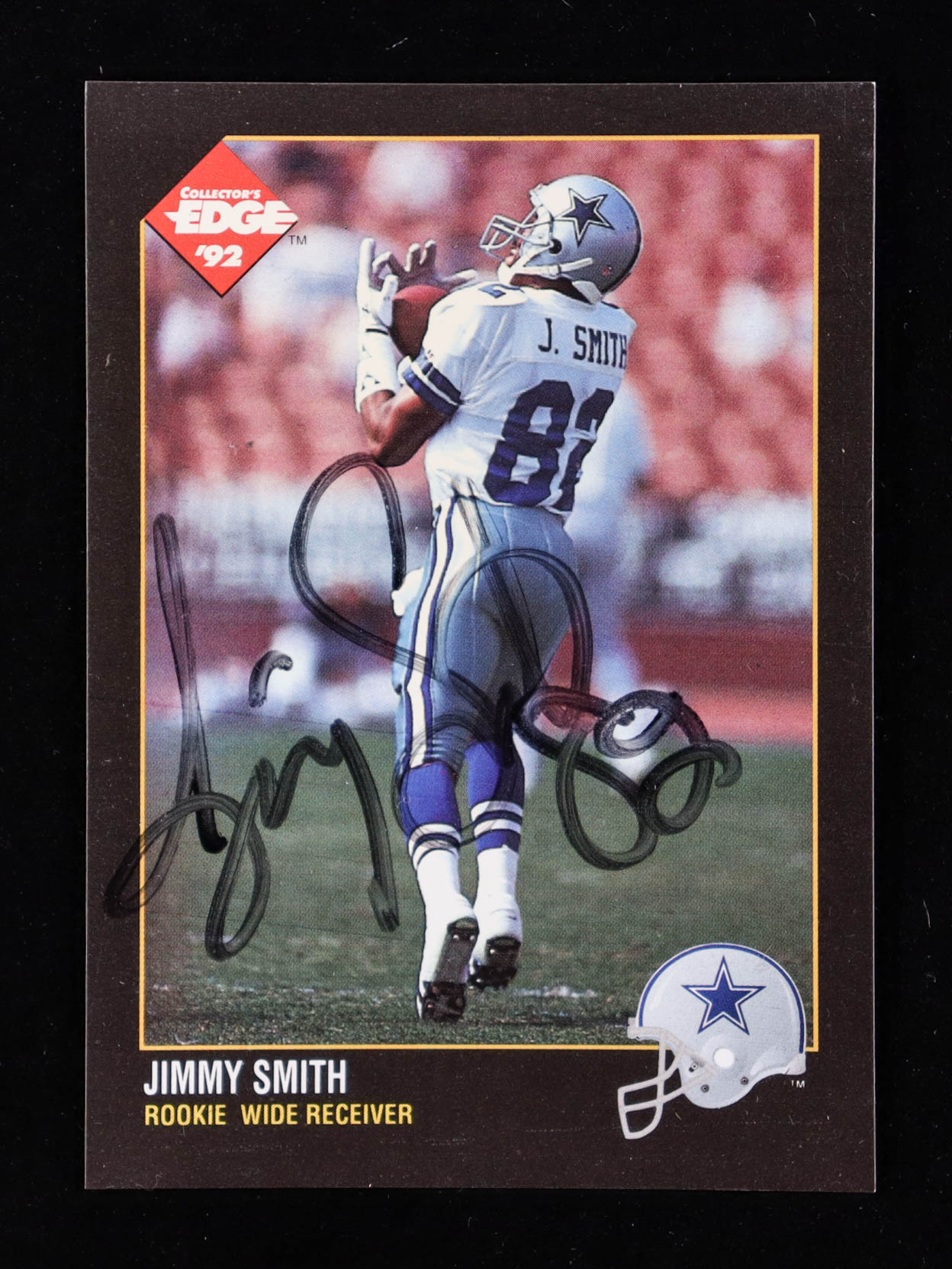 Jimmy Smith Signed 1992 Collector's Edge #228 RC (Beckett) at PristineAuction.com Jimmy Smith Signed 1992 Collector's Edge #228 RC (Beckett) at PristineAuction.com