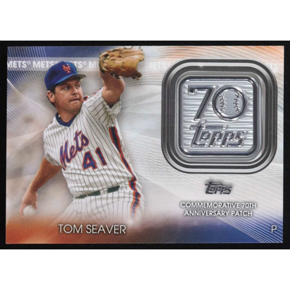 Tom Seaver 2021 Topps 70th Anniversary Commemorative Logo Patches #70LPTS at PristineAuction.com