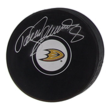 Teemu Selanne Signed Ducks Logo Hockey Puck (JSA) at PristineAuction.com Teemu Selanne Signed Ducks Logo Hockey Puck (JSA) at PristineAuction.com