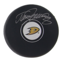 Teemu Selanne Signed Ducks Logo Hockey Puck (JSA) at PristineAuction.com