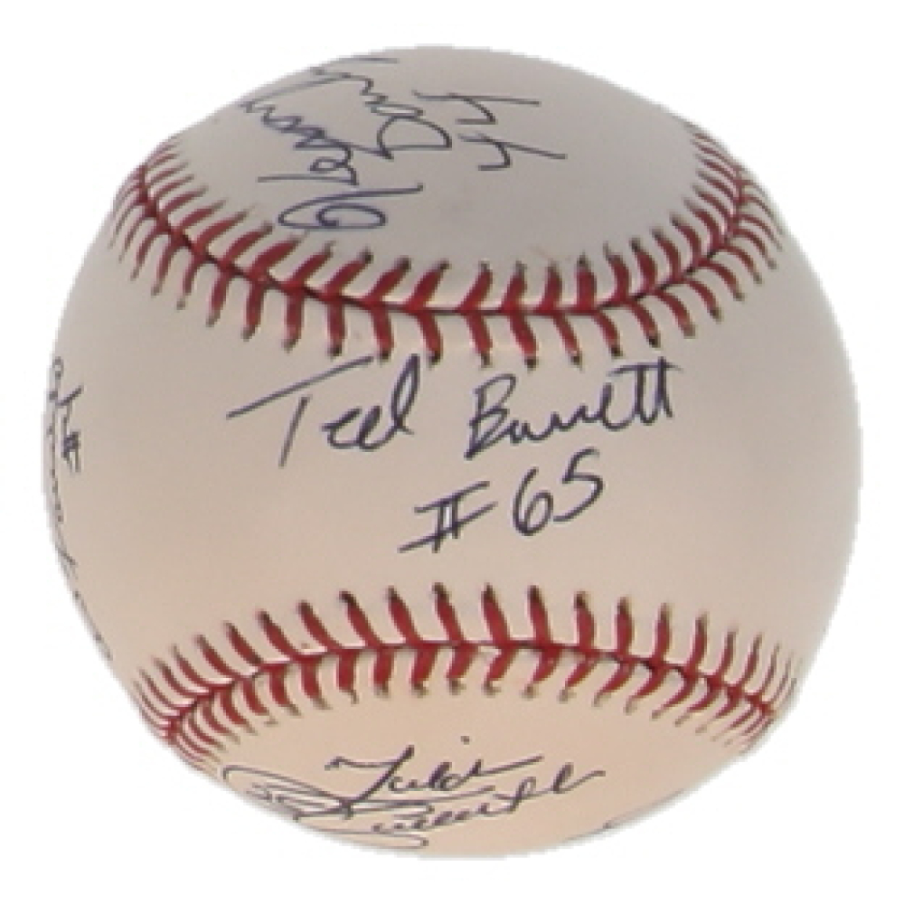 2018 World Series Umpires | 2018 World Series Logo Baseball Signed by (6) with Ted Barrett, Fieldin Culbreth (JSA) at PristineAuction.com