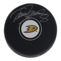 Teemu Selanne Signed Ducks Logo Hockey Puck (JSA) at PristineAuction.com
