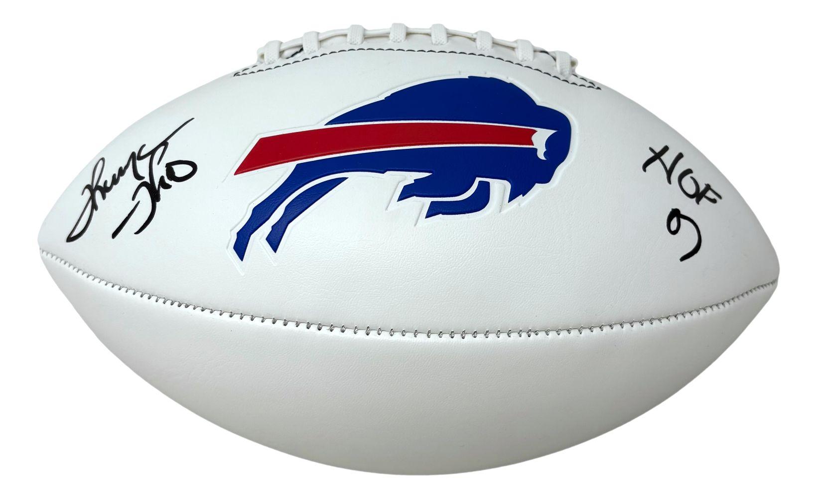Thurman Thomas Signed Bills Logo Football Inscribed "HOF 07" (Beckett) at PristineAuction.com Thurman Thomas Signed Bills Logo Football Inscribed "HOF 07" (Beckett) at PristineAuction.com