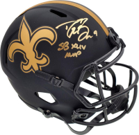 Drew Brees Signed Saints Full-Size Eclipse Alternate Speed Helmet Inscribed "SB XLIV MVP" (Beckett) at PristineAuction.com