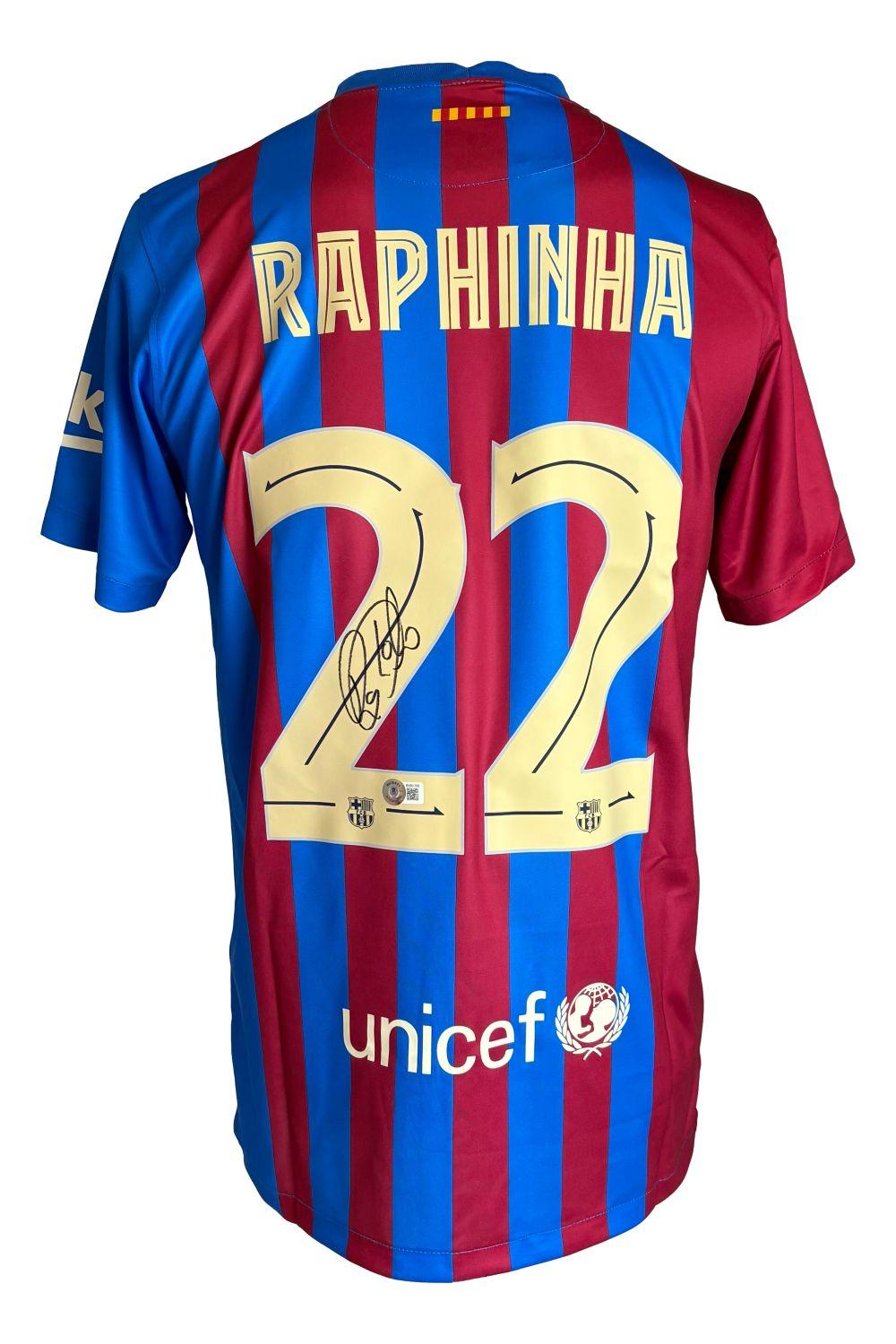 Raphina Signed Barcelona Nike Authentic Jersey (Beckett) at PristineAuction.com Raphina Signed Barcelona Nike Authentic Jersey (Beckett) at PristineAuction.com