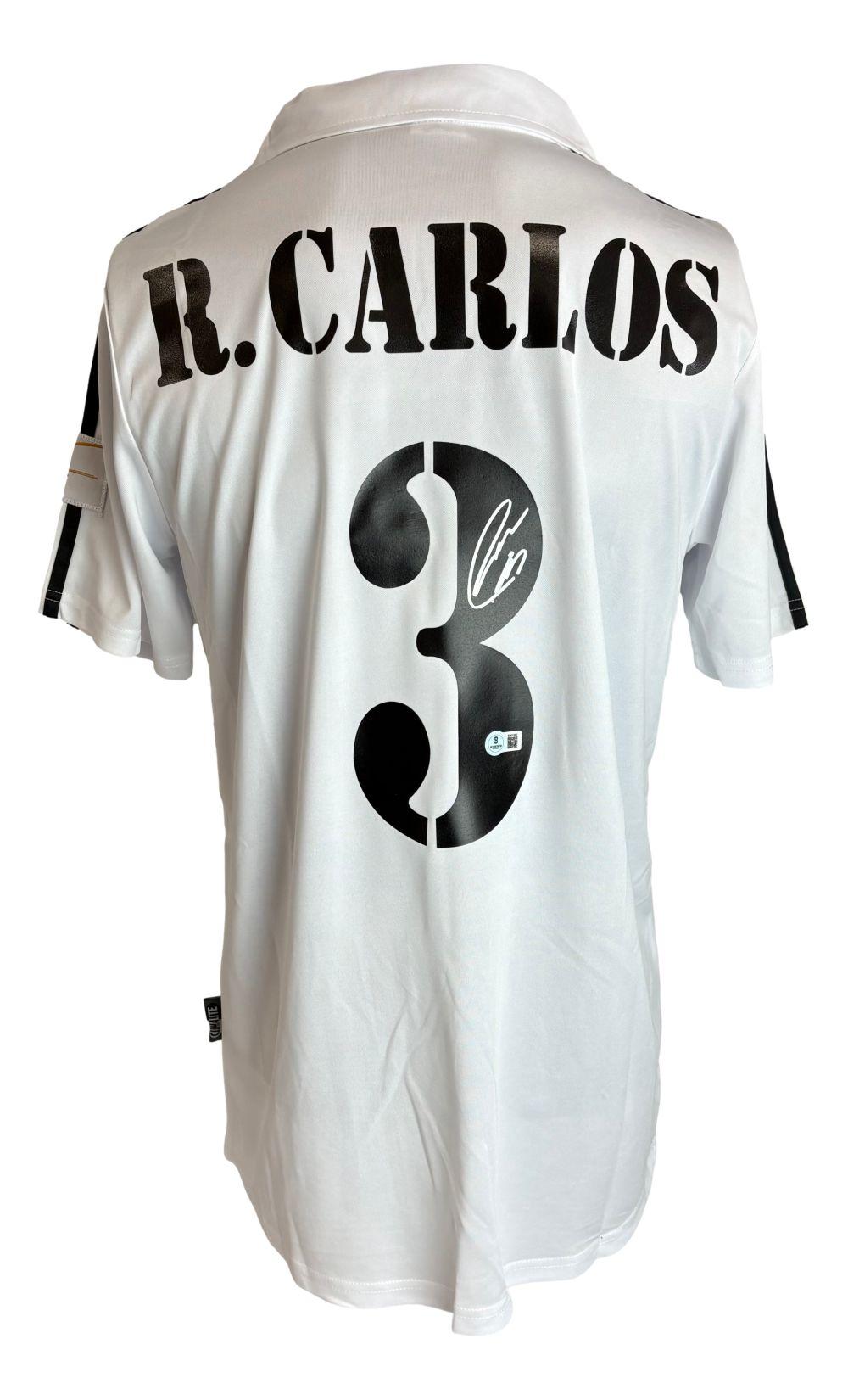 Roberto Carlos Signed Real Madrid Adidas Authentic Jersey (Beckett) at PristineAuction.com Roberto Carlos Signed Real Madrid Adidas Authentic Jersey (Beckett) at PristineAuction.com
