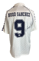 Hugo Sanchez Signed Real Madrid Hummel Authentic Jersey Inscribed "Sep/25" (Beckett) at PristineAuction.com