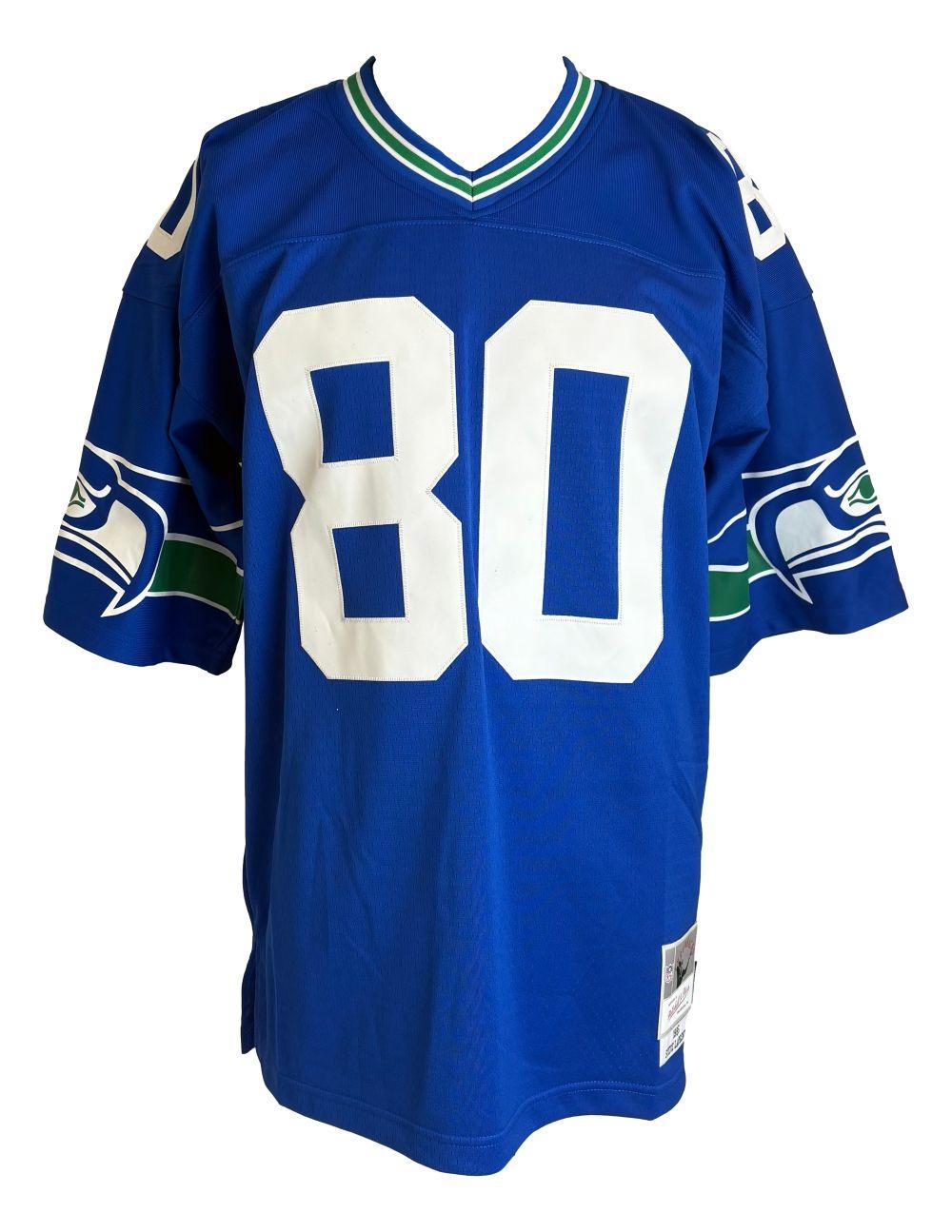 Steve Largent Signed Seahawks Mitchell & Ness Authentic Jersey Inscribed "HOF 95" (Beckett) at PristineAuction.com Steve Largent Signed Seahawks Mitchell & Ness Authentic Jersey Inscribed "HOF 95" (Beckett) at PristineAuction.com