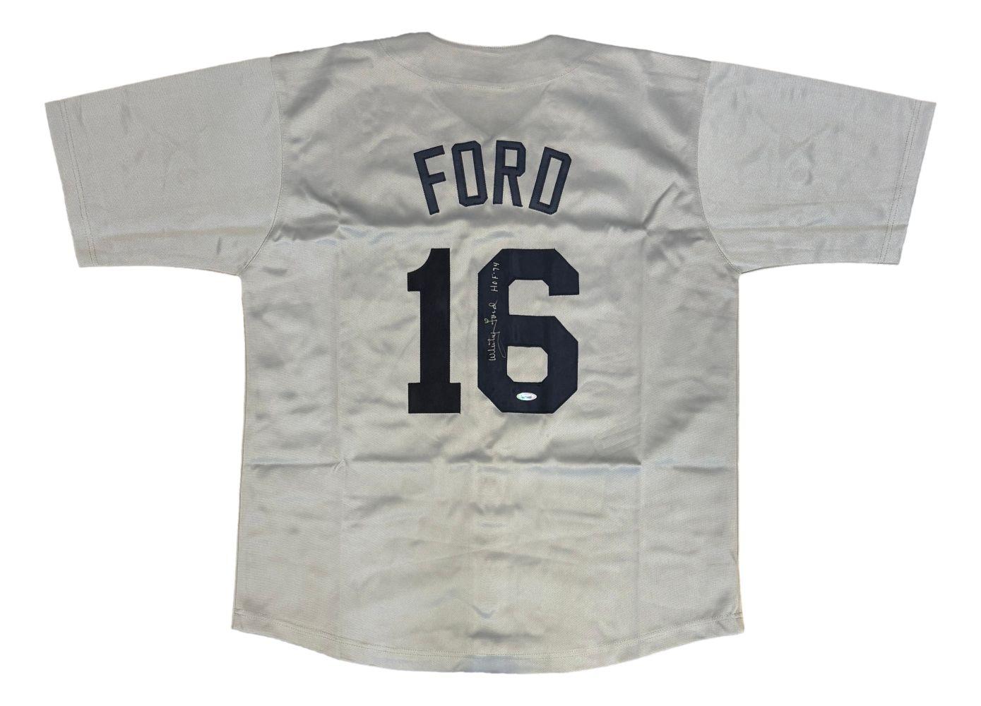 Whitey Ford Signed Jersey Inscribed "HOF 74" (Tristar) at PristineAuction.com Whitey Ford Signed Jersey Inscribed "HOF 74" (Tristar) at PristineAuction.com