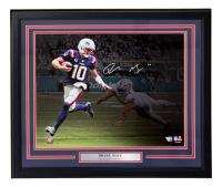 Drake Maye Signed Patriots Custom Framed Photo (Fanatics) at PristineAuction.com