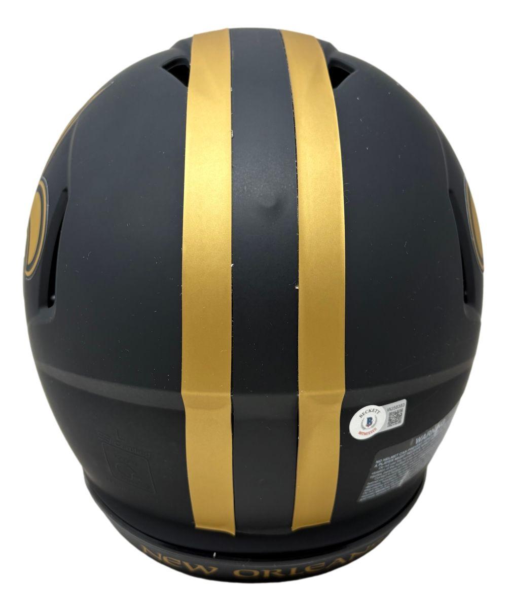 Alvin Kamara Signed Saints Full-Size Authentic On-Field Eclipse Alternate Speed Helmet Inscribed "6 TDs 12/25/20" (Beckett) at PristineAuction.com Alvin Kamara Signed Saints Full-Size Authentic On-Field Eclipse Alternate Speed Helmet Inscribed "6 TDs 12/25/20" (Beckett) at PristineAuction.com