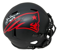 John Hannah Signed Patriots Full-Size Eclipse Alternate Speed Helmet Inscribed "HOF 91" (Radtke) at PristineAuction.com