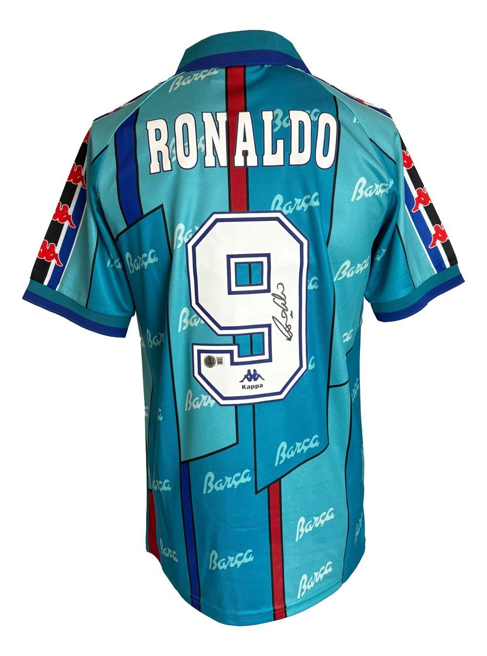 Ronaldo Nazario Signed Barcelona Kappa Authentic Jersey (Beckett) at PristineAuction.com Ronaldo Nazario Signed Barcelona Kappa Authentic Jersey (Beckett) at PristineAuction.com