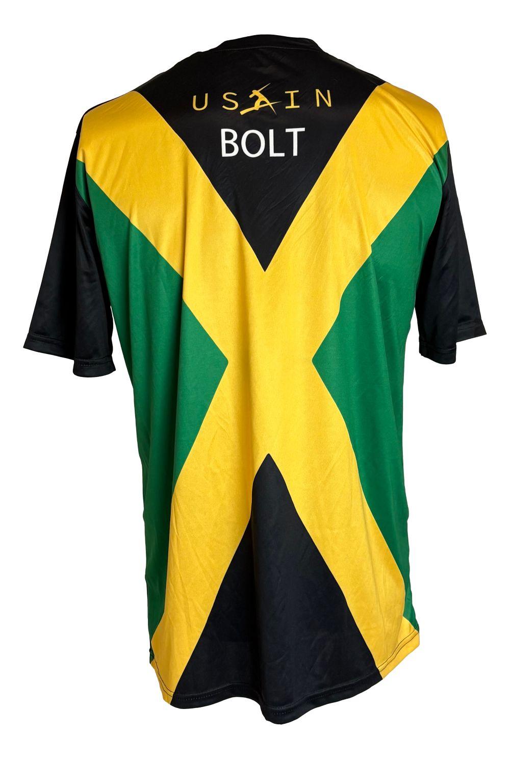 Usain Bolt Signed Team Jamaica Track Shirt (Beckett) at PristineAuction.com Usain Bolt Signed Team Jamaica Track Shirt (Beckett) at PristineAuction.com