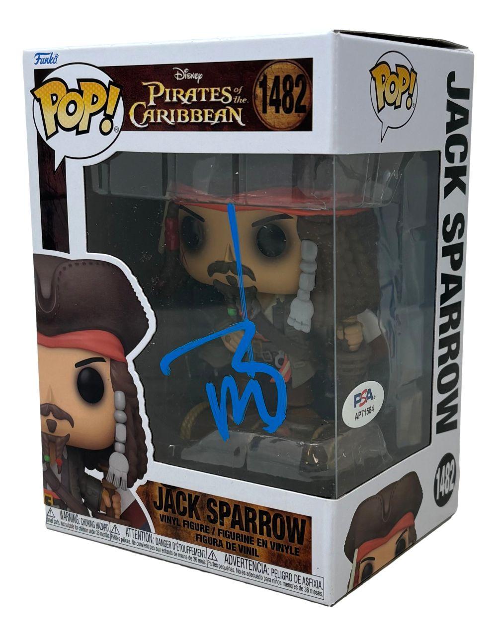 Johnny Depp Signed "Pirates of the Caribbean" #1482 Jack Sparrow Funko Pop! Vinyl Figure (PSA) at PristineAuction.com Johnny Depp Signed "Pirates of the Caribbean" #1482 Jack Sparrow Funko Pop! Vinyl Figure (PSA) at PristineAuction.com