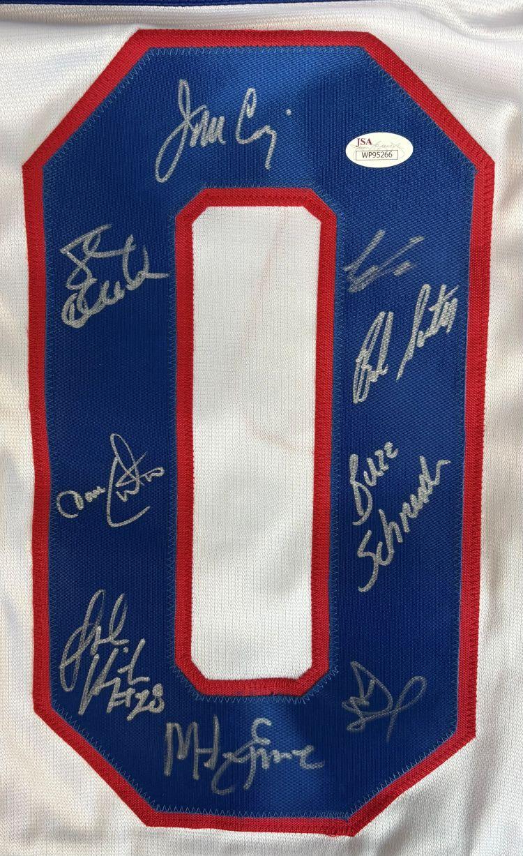 1980 Team USA | "Miracle on Ice" | Jersey Signed by (9) with Mike Eruzione, Jim Craig, Jack O'Callahan (JSA) at PristineAuction.com 1980 Team USA | "Miracle on Ice" | Jersey Signed by (9) with Mike Eruzione, Jim Craig, Jack O'Callahan (JSA) at PristineAuction.com