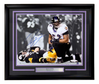 Ray Lewis Signed Ravens Custom Framed Photo (Beckett) at PristineAuction.com