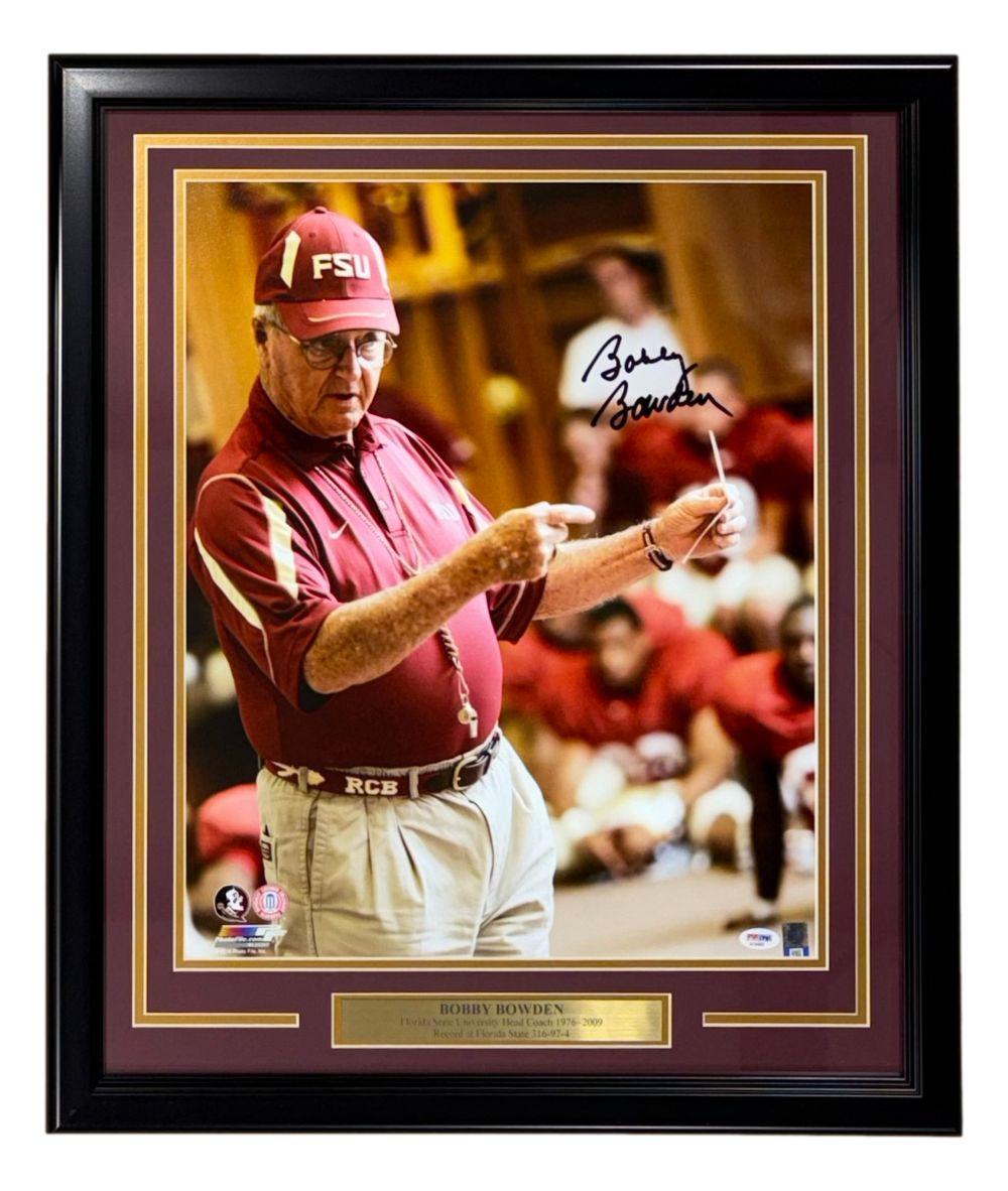 Bobby Bowden Signed Florida State Seminoles Custom Framed Photo (PSA) at PristineAuction.com Bobby Bowden Signed Florida State Seminoles Custom Framed Photo (PSA) at PristineAuction.com