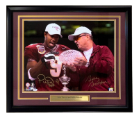 Bobby Bowden & Peter Warrick Signed Florida State Seminoles Custom Framed Photo (PSA) at PristineAuction.com