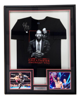 Roman Reigns Signed WWE Custom Framed T-Shirt (Fanatics) at PristineAuction.com