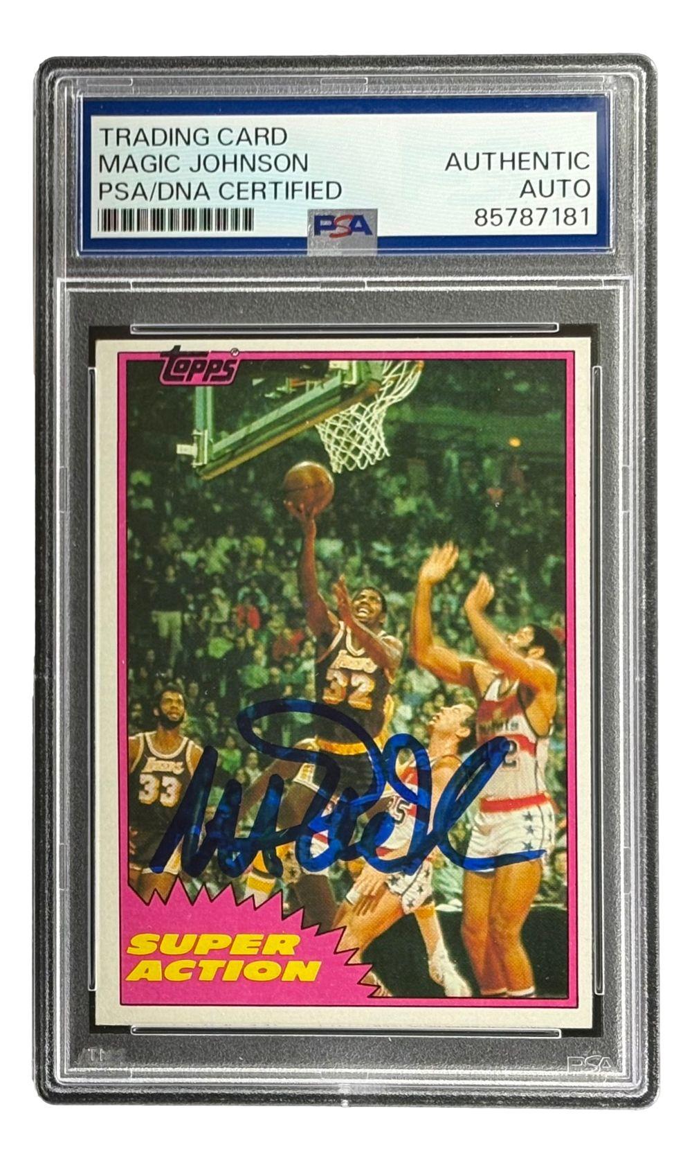 Magic Johnson Signed 1981 Topps #109 RC (PSA) at PristineAuction.com Magic Johnson Signed 1981 Topps #109 RC (PSA) at PristineAuction.com