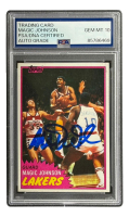 Magic Johnson Signed 1981 Topps #21 RC (PSA | Auto 10) at PristineAuction.com
