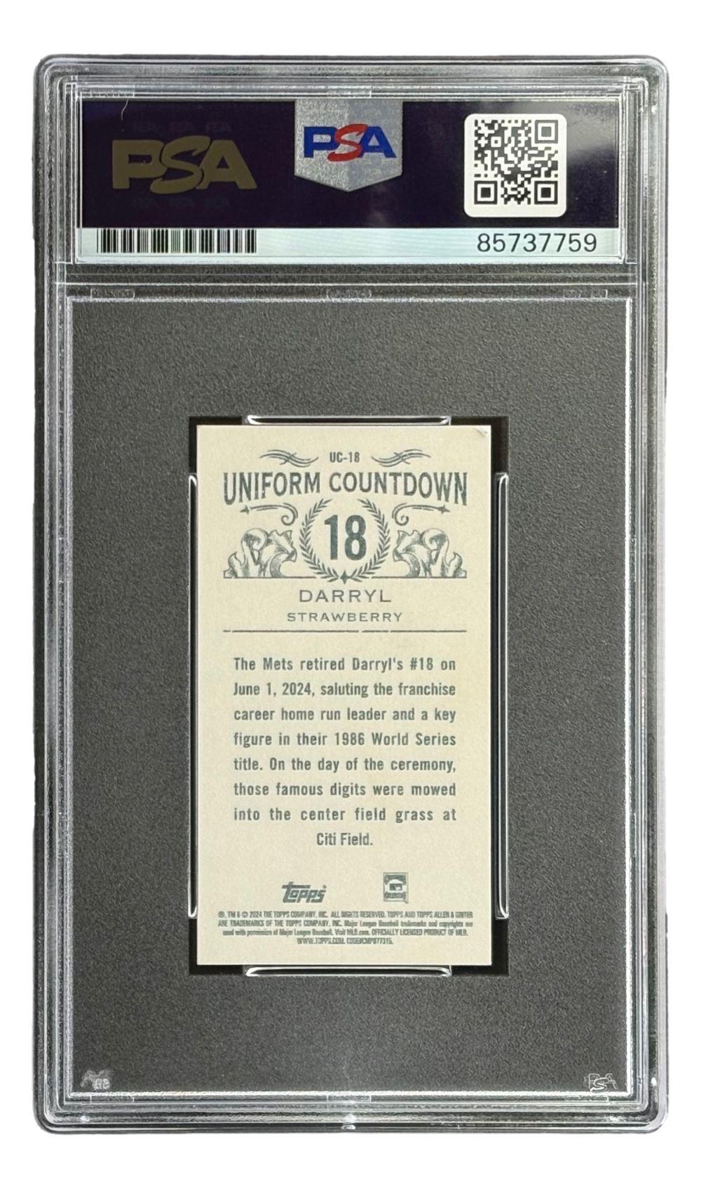 Darryl Strawberry Signed 2024 Topps Allen & Ginter #UC18 (PSA) at PristineAuction.com Darryl Strawberry Signed 2024 Topps Allen & Ginter #UC18 (PSA) at PristineAuction.com