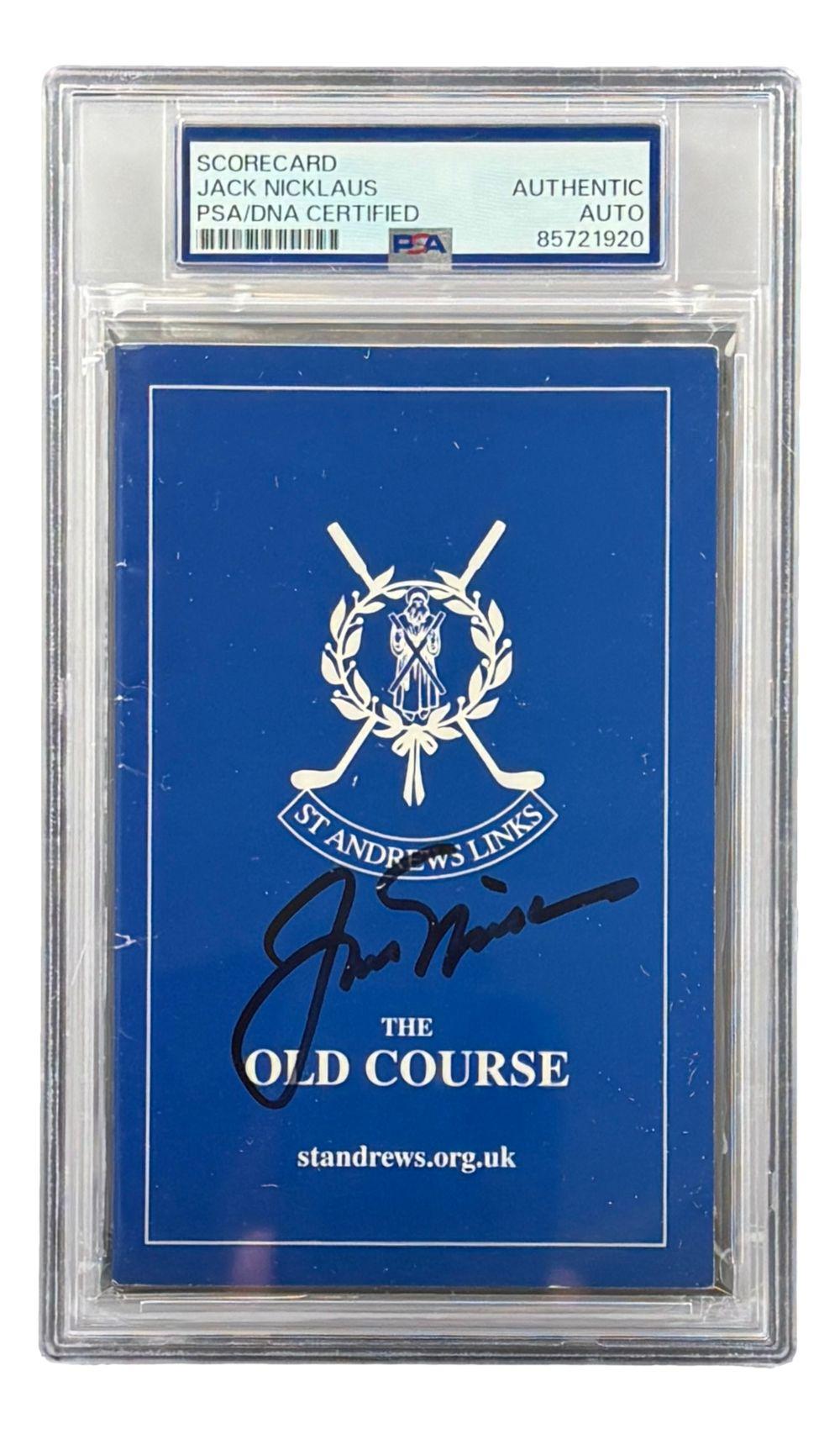 Jack Nicklaus Signed St. Andrews "The Old Course" Scorecard (PSA) at PristineAuction.com Jack Nicklaus Signed St. Andrews "The Old Course" Scorecard (PSA) at PristineAuction.com