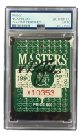 Sir Nick Faldo Signed 1990 Masters Augusta National Ticket (PSA) at PristineAuction.com